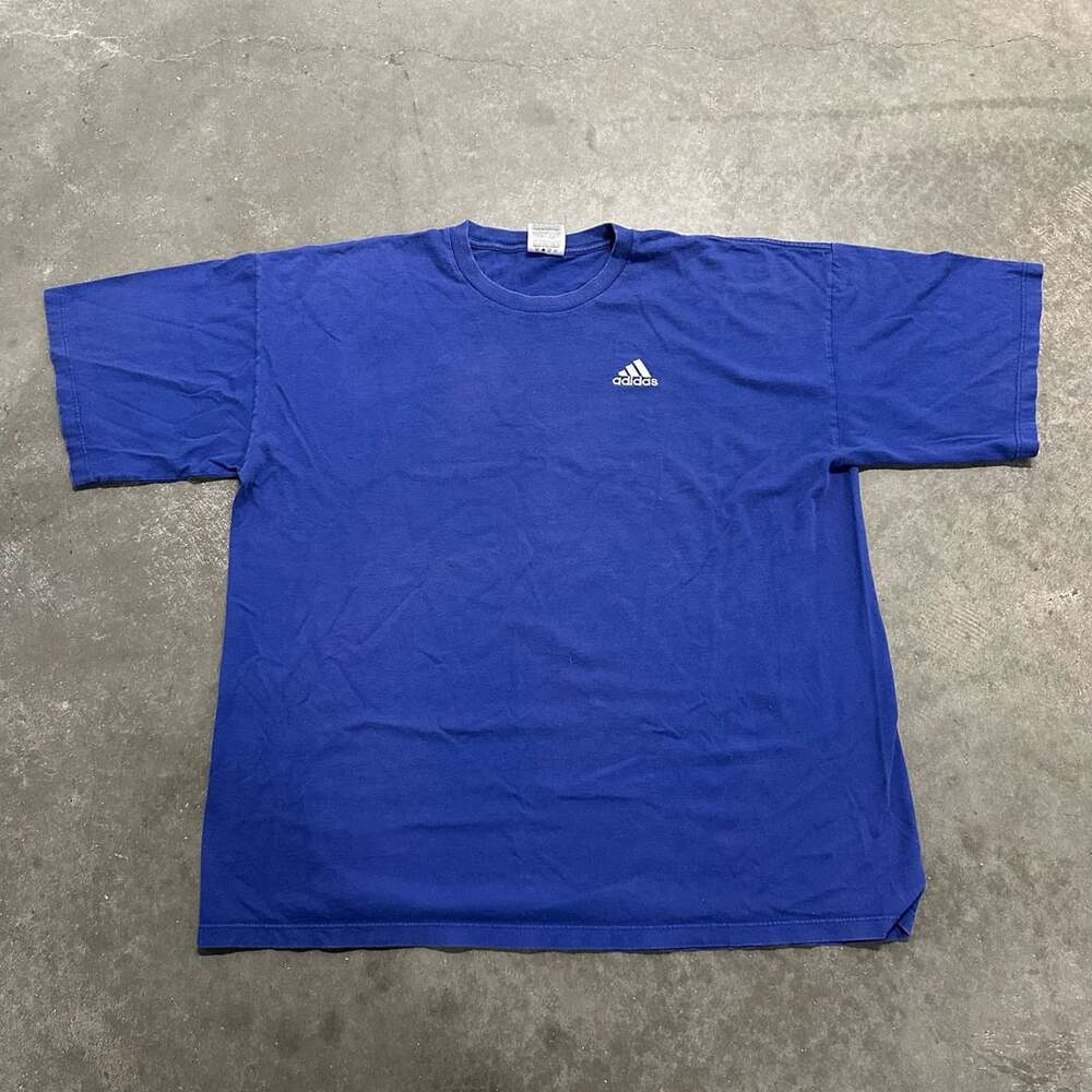 Vintage Y2K Adidas Made USA 2XL Oversized Minimal Logo T Shirt